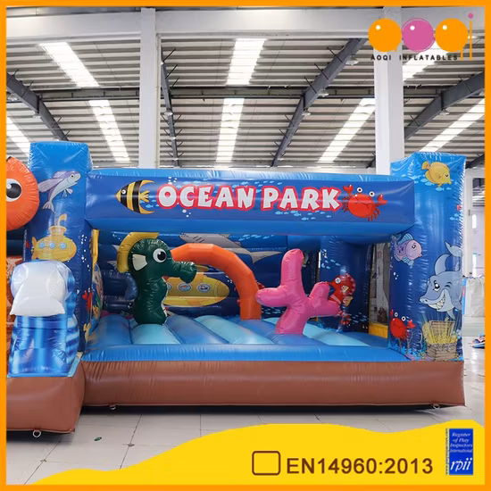 Aoqi デザイン商用海洋インフレータブル弾む城販売のため