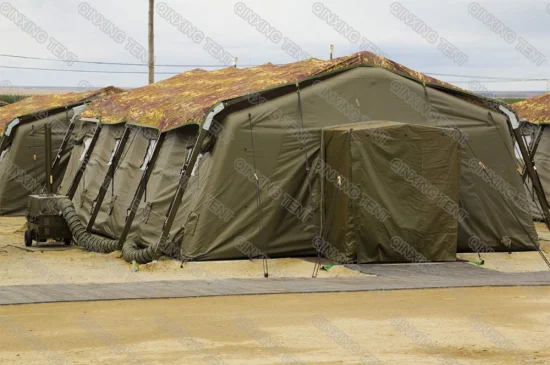 Qx 工場陸軍様式のキャンプのテント軍事様式のテント 48m2 の膨脹可能なテント